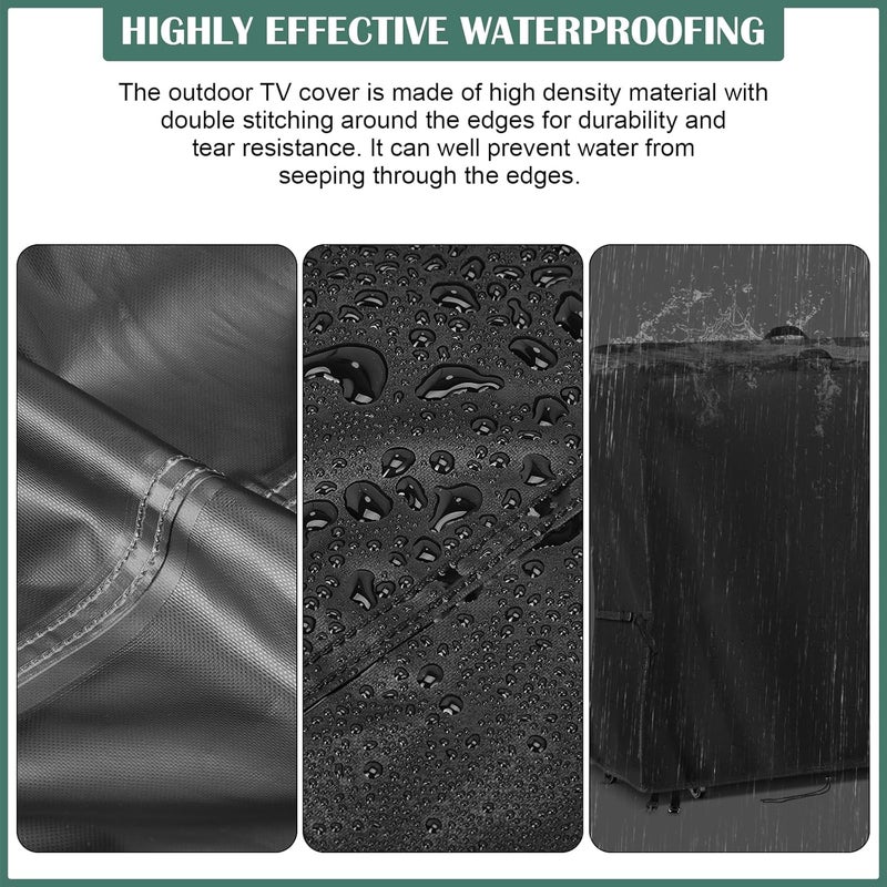 Kingling Outdoor TV Cover 58 Inch Weatherproof for 65 Inch TV, Waterproof Outdoor TV Stand Covers For Mobile TV Carts Stand, TV Screen Protection Covers For Outside- 58”L x 14”W x 55”H(Cover Only) - Image 5